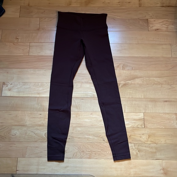 Lululemon Athletica Wunder Under High Rise Tight "28 Maroon - Picture 4 of 9